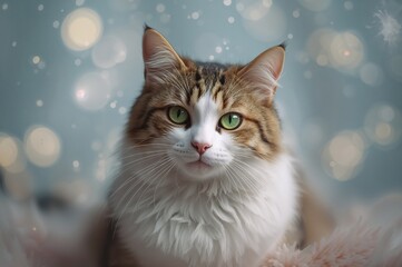 White tabby feline