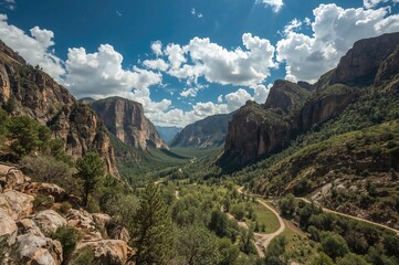 Fototapeta premium Photographers and artists are constantly captivated by the rock formations in the mountain gorge inhabited by the Balkar community
