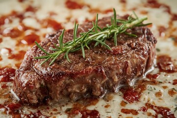 Marinated pork collar with rosemary and herbs