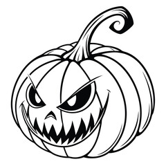 Menacing black and white cartoon character design