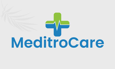 MeditroCare Pharmacy logo design. healthcare logo design illustrator vector file. Minimal logo for your business.