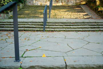 Stone stairs in city park