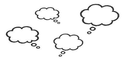 A colorful vector set of cartoon speech bubbles and thought clouds for comic communication