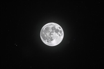 Fototapeta premium Monochrome photo of the moon