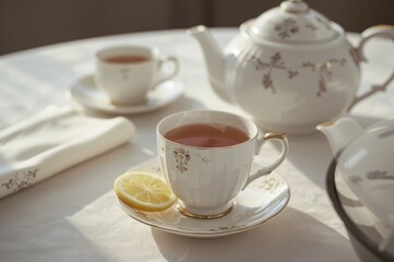 Fototapeta premium Hot Beverage Made from Tea Leaves