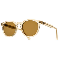 Stylish round sunglasses isolated on transparent background for sun protection