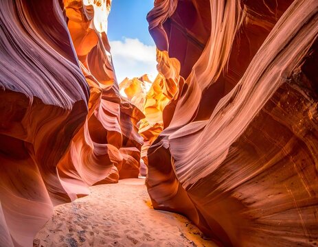 Sandy canyon, vibrant colors