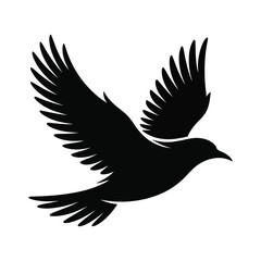 Obraz premium Bird Silhouette Illustration Flying Winged Creature Graphic Design Element Isolated Art