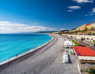 the beach in nice french riviera