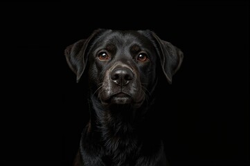 Fototapeta premium The dog inspects its attributes with mild disinterest