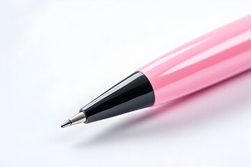 Close-up of pink chisel tip marker for creative and office use