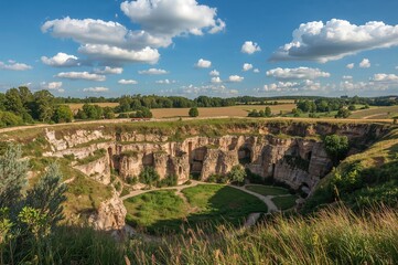 Fototapeta premium The stone pits located near the village of St-Germain in the Beaujolais region.