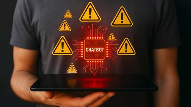 Chatbot Safety Alert On Tablet Interface