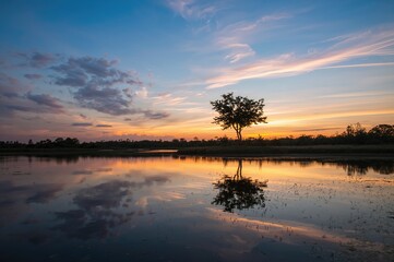 Fototapeta premium Stunning twilight scenery