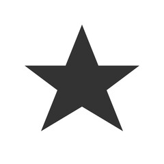 Five Point Star Icon Vector for Rating Reviews