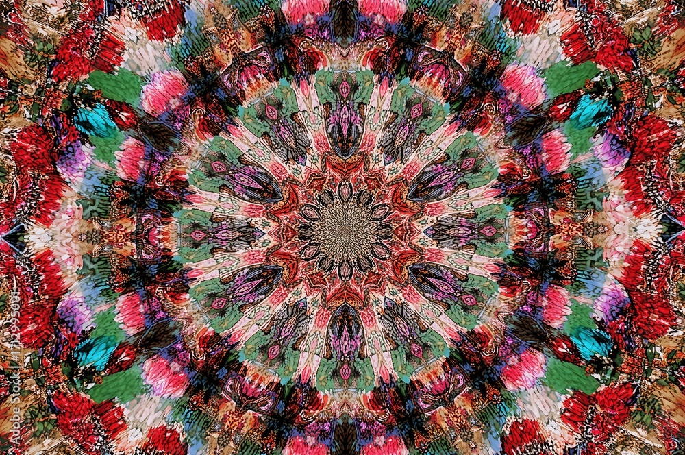 Aufkleber Multicolored Abstract Kaleidoscope Pattern Background