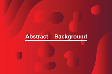 Red Abstract Background with Modern Shapes and Typography