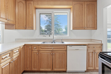 Kitchen with a sink and dishwasher