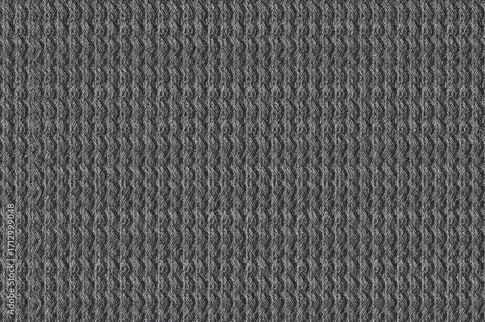Poster seamless 2d pattern with wavy interwoven lines in a monochrome geometric style.