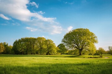 Obraz premium Stunning natural view featuring lush trees