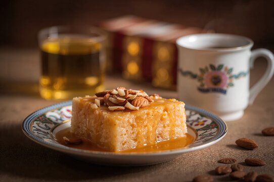 Traditional Middle Eastern Basbusa Dessert from Yemen