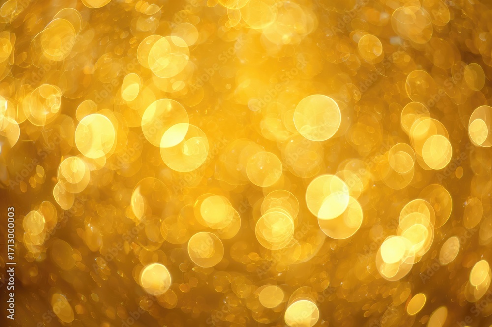 Poster golden circular bokeh backdrop