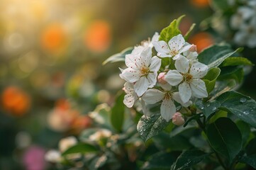 Garden filled with blooming flowers
