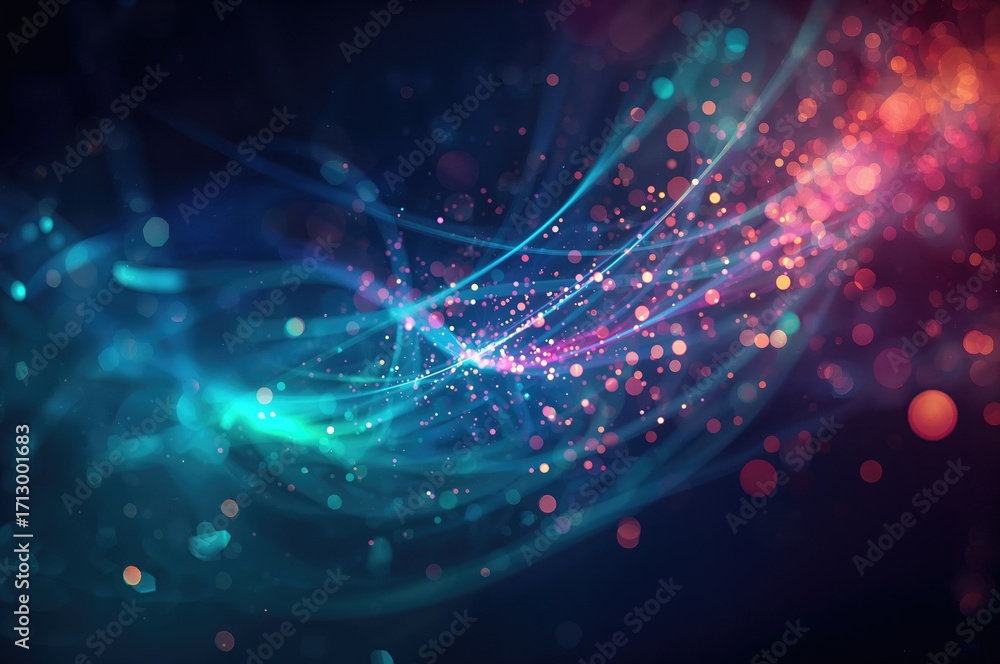 Poster abstract motion of a comet with blurred light