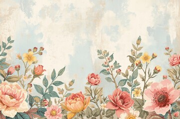 Floral pattern for ornamental edging