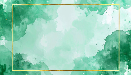 Beautiful watercolor illustration featuring serene green hues and soft textures perfect for calm settings or creative projects showcasing nature's beauty
