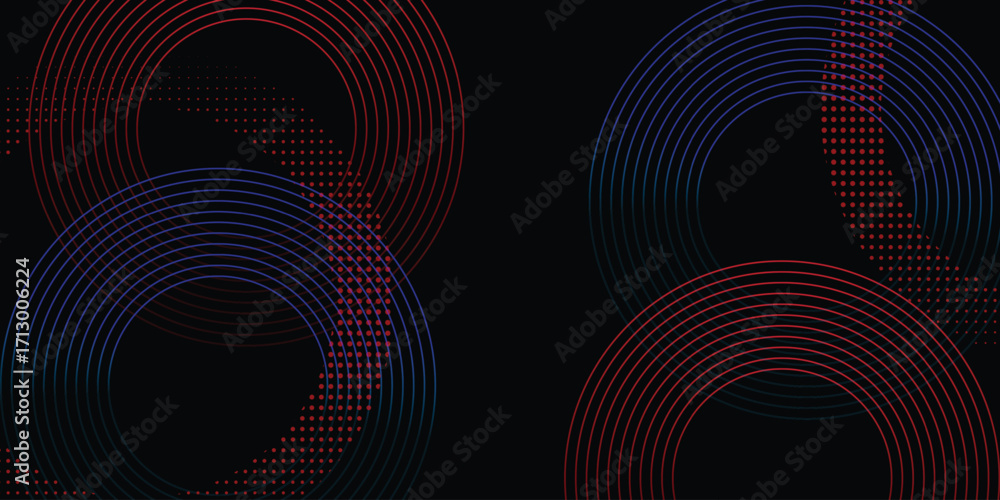 Aufkleber abstract smooth background with blue curved wave lines and soft gradient.glowing on dark stage, lase