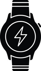 Vector Smartwatch charging indicator on screen silhouette illustrator