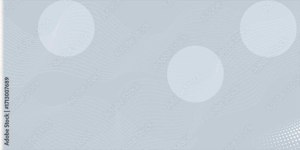 Fototapete abstract grey colo background with wavy lines. digital technology concept. light blue background wit