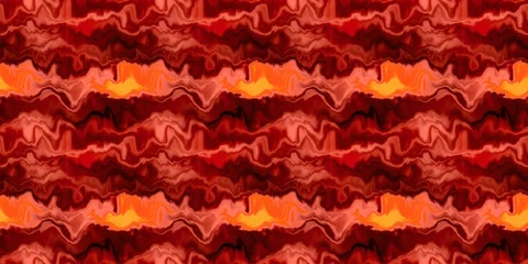 Handdoek met foto Ombre Moody ombre blur tie dye effect seamless border pattern. Wavy liquid paint flow banner edging background in bold hippy style. Striped wash tape textur for continuous design.  © Limolida Studio