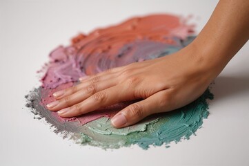 Close-up of a dancer's hand in contact improvisation