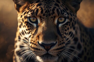 Fototapeta premium Close-up photograph of a leopard in its natural habitat