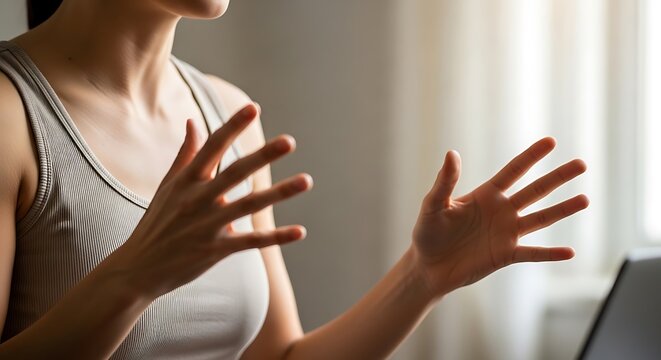 Mysterious man in a dark suit with hands raised, gesturing as if interacting with an unseen interface or pushing away an invisible force, creating a dramatic and intriguing visual - Powered by Adobe