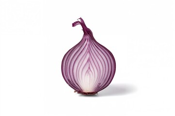 Fototapeta premium Isolated blue scallion against a plain white backdrop