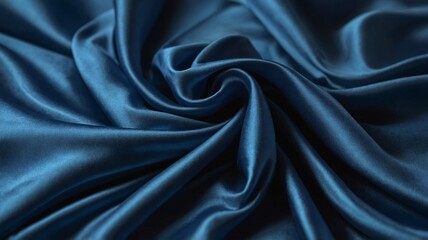 Obraz premium Close-up of smooth, luxurious teal satin fabric, showcasing its elegant texture and sheen.