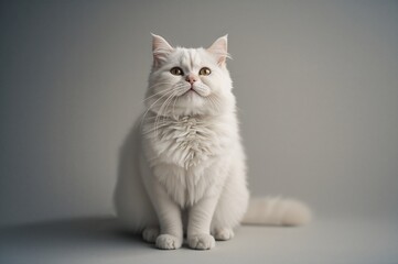 Obraz premium Short-haired feline in a seated position