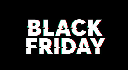 Obraz premium Dynamic graphic design of 'Black Friday' text, conveying a sense of modern sale, promotion, and savings.