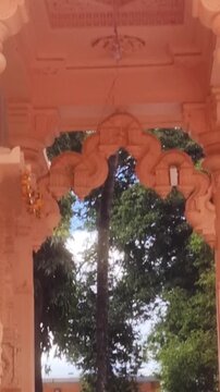 Shree Ram Mandir, Chafal: Ancient temple by Samarth Ramdas Swami. Its carved stone entrance steps guide devotees to the sacred plinth, embodying transition & reverence to the inner sanctum.