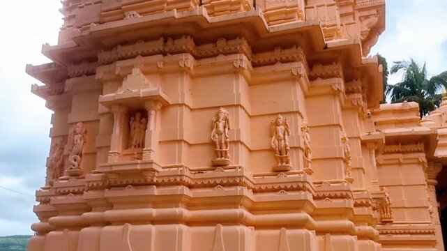 Shree Ram Mandir, Chafal: Ancient temple by Samarth Ramdas Swami. Its carved stone entrance steps guide devotees to the sacred plinth, embodying transition & reverence to the inner sanctum.