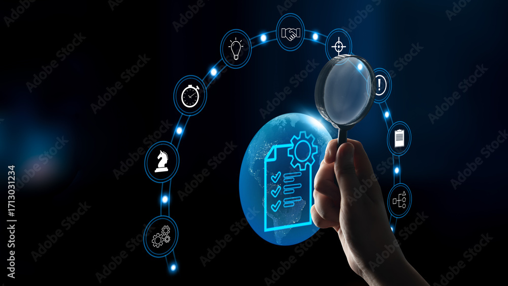Poster global project management solutions and services. a strategy for business planning and execution to 