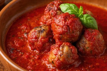 Spicy Tomato Sauce with Meatballs