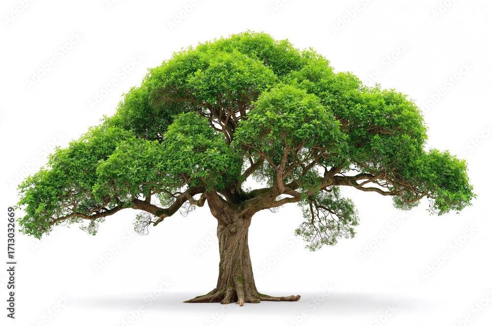 Poster a lone tree set against a plain white backdrop, ideal for various uses