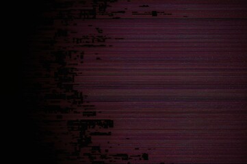Glitch noise texture on an abstract monochrome background with a faded dark effect