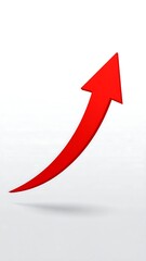 Red upward-curving arrow graphic
