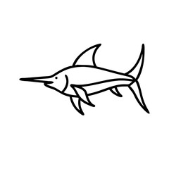 Discover majestic swordfish illustration: explore ocean life, marine animals, and fish species art