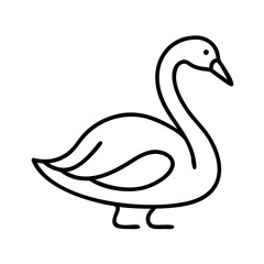 Swan drawing outline vector illustration swan clip art swan icon swan silhouette swan image swan line art